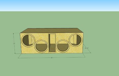 +4 8 inch Subwoofer Box - 4 cubic feet at 36 Hz+final front solid.jpg