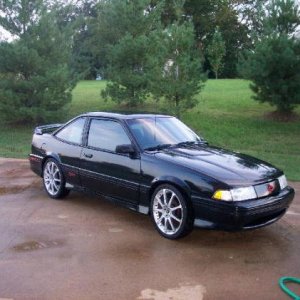 Front view of car