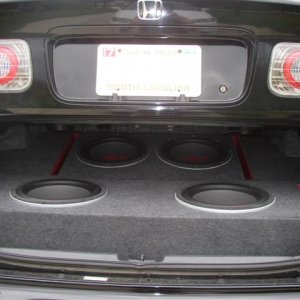 My 4 Type-R 12's in my Civic trunk