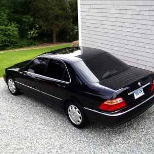 back shot of car, tint