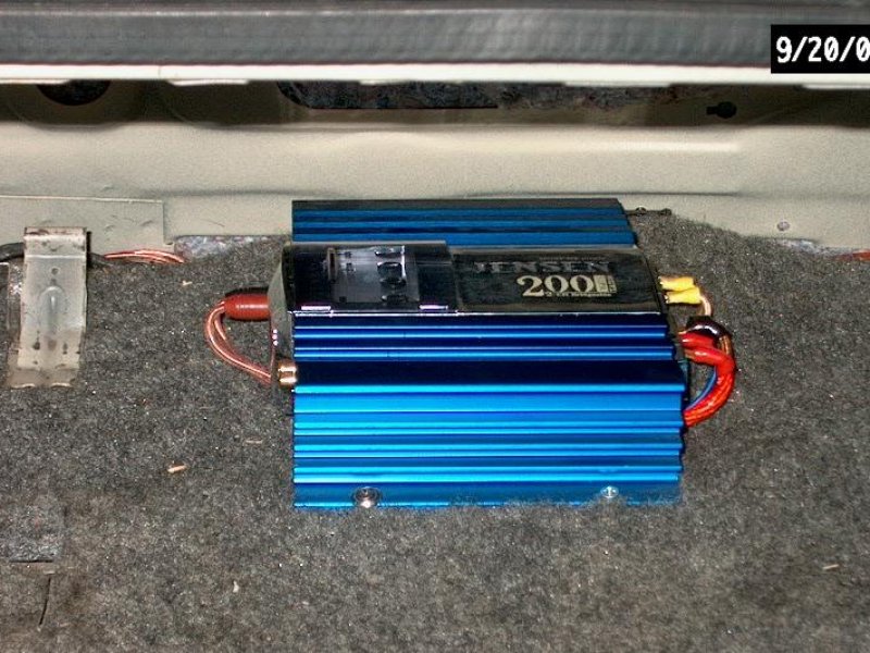 Close up of amp
