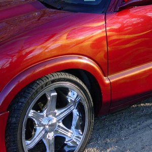 Closer Shot of Ghost Flames and Rim/tire