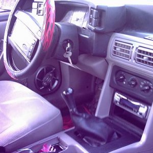 a view of my brothers 6.5's and deck in his 93 stang