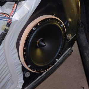 Installed speaker with custom mount