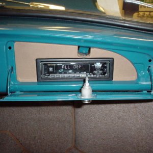 flush mounted radio in a old vw ghia
