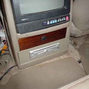 flush mount dvd player in  a burban