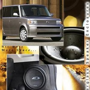 2003-07 Scion xB custom forged subwoofer speaker box enclosure