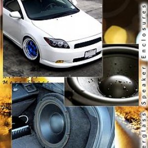 2004-10 Scion tC custom forged subwoofer speaker box enclosure