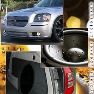 2005-08 Dodge Magnum custom forged subwoofer speaker box enclosure