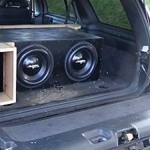Factory spec box with 6" extension tuned to 28hz