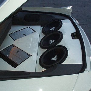 97 Camaro with 3 JL 12's all fiberglass