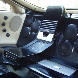Custom speaker wall.
