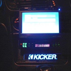 Cva-1003 Head unit and custom Kicker logo.