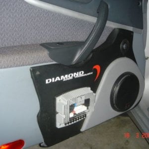One of Diamond Audio Hex Component Sets inside this car