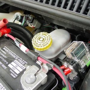 Custom wiring at the battery