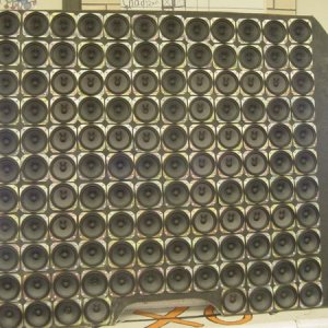 speaker wall built by middle schoolers