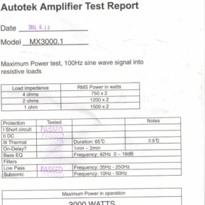 amp specs