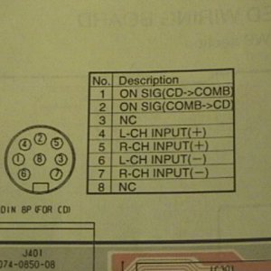 8pin Nissan Din Plug wiring