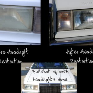 Before and After of headlights