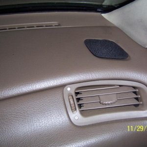 Grill cloth over tweeter custom in dash