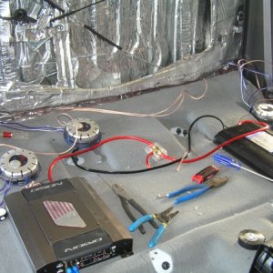 Amps that are under the rear seat