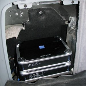 X5 rear pocket PDX amp shelf