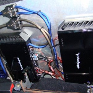 Fosgate Amps behind the back seat