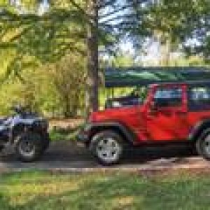 My 2008 Jeep Wrangler and Kawasaki 750 Brute Force