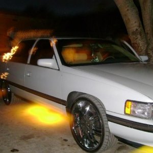 My caddy at night