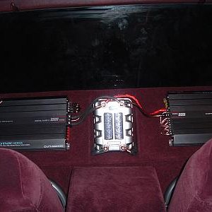 Old set up in the crew cab.