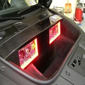 Audi R8 real carbon fiber amp rack