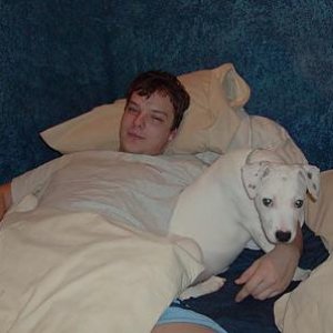 pictures of me, my pitbull, and my neice