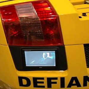 Defiant Audio, Delaware installs TV's into Laborghini Bumpers, 4 of them!
