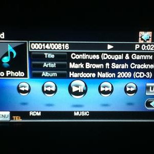 full ipod control screen