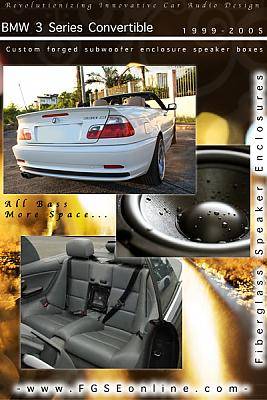 1999-05 BMW 3 series convertible E46 custom forge subwoofer speaker box enclosure