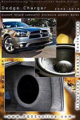 2006-10 Dodge Charger custom forged subwoofer speaker box enclosure
