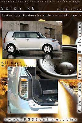 2008-11 Scion xB custom forged subwoofer speaker box enclosure
