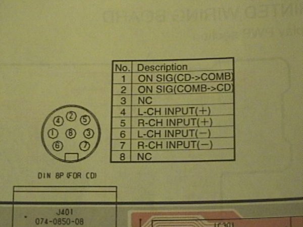 8pin Nissan Din Plug wiring