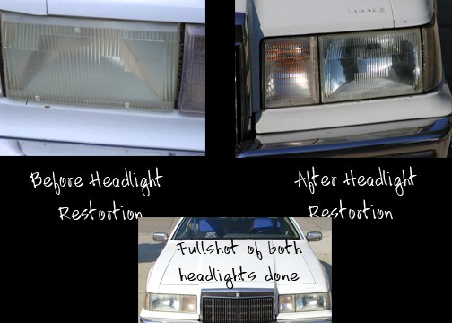Before and After of headlights