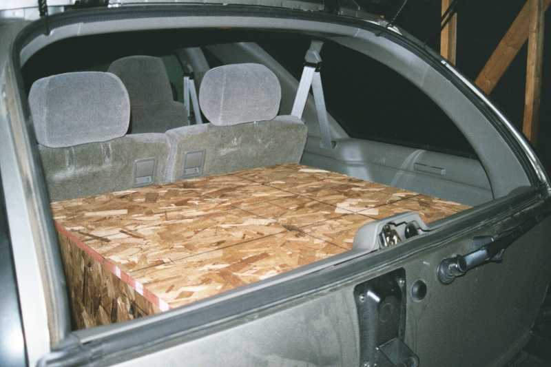 Box in bed with tailgate up