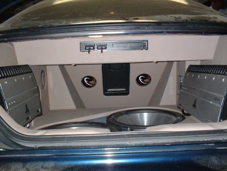 Custom trunk in 97 Acura 2.5 TL..