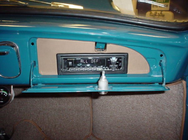 flush mounted radio in a old vw ghia
