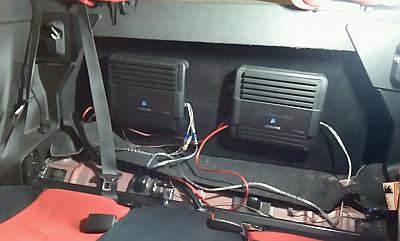 Installing Custom Box for 2 Rockford Fosgate Punch P3 12&quot; P3D412 500W RMS powered by 2 Alpine M