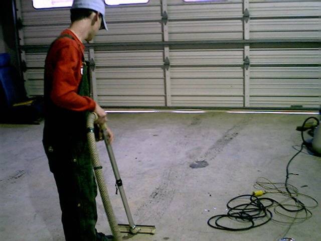 Me cleaning up the mess