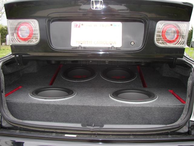 My 4 Type-R 12's in my Civic trunk