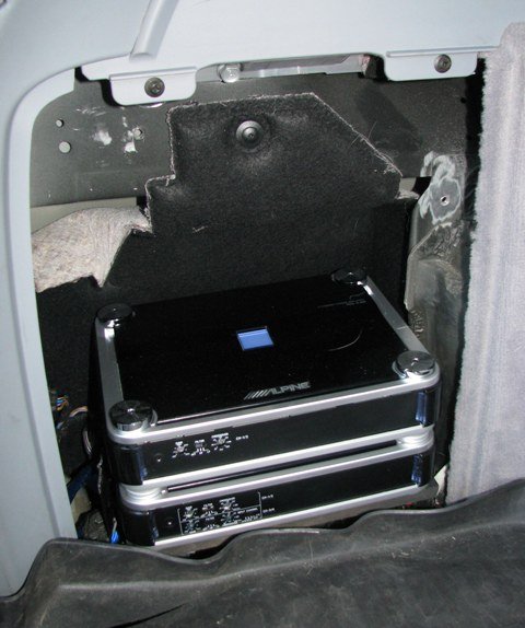 X5 rear pocket PDX amp shelf